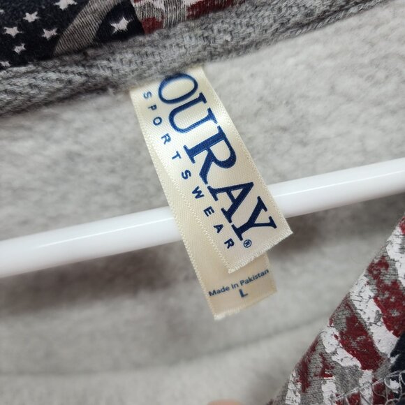 Bubba Wallace NASCAR Hoodie L Ouray Sportswear Cotton/Polyester Blend Gray - Picture 4 of 8